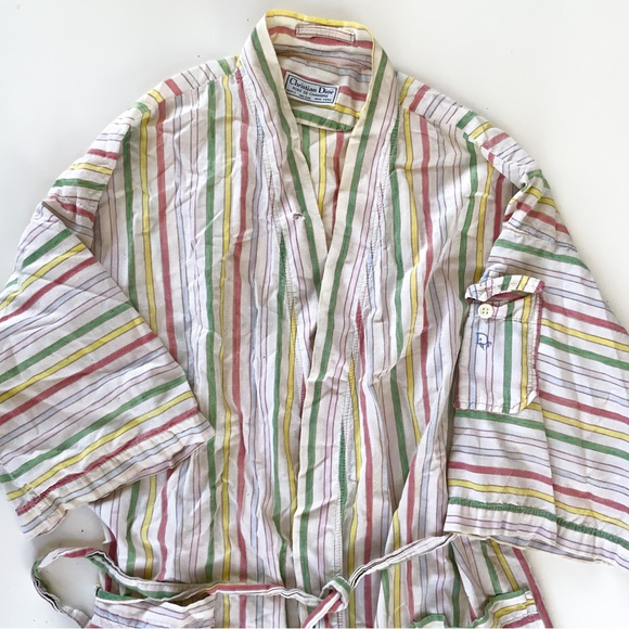 Christian Dior Robe de Chambre Stripe Robe Multicolor One Size - Picture 8 of 11